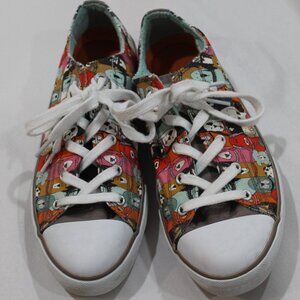 Bob’s For Dogs Canvas Sneakers Tie BEST FRIENDS STAMPED Size 8 1/2Tennis Shoes